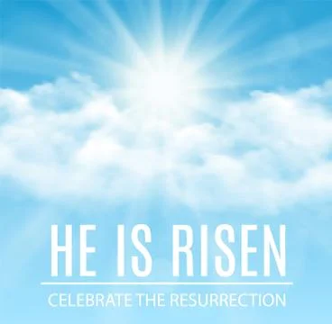He is risen. Illustrazione stock
