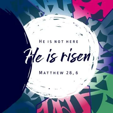 He is risen Matthew 28 Illustrazione stock
