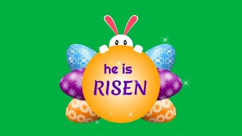 He is risen moving sticker animation for Easter celebration Stock Footage 234106725