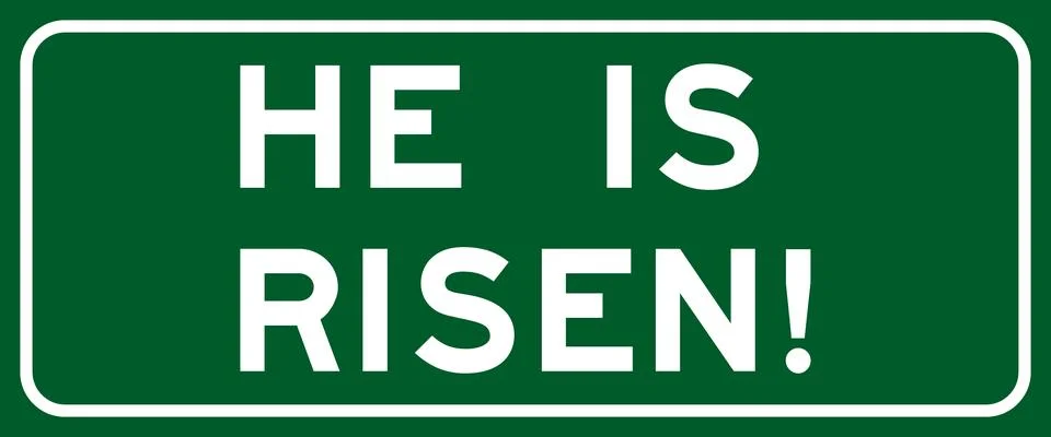 HE IS RISEN! road sign Illustrazione stock