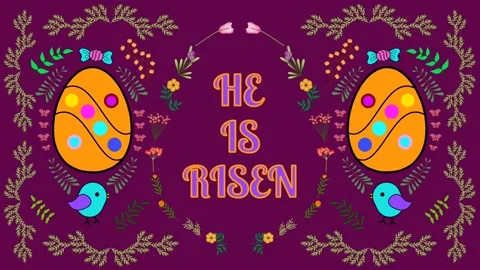 He is risen text animation in traditional Design Stock Footage 265140766