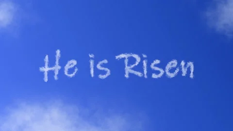 He is Risen Text or Word with Cloud Effe... | Stock Video | Pond5