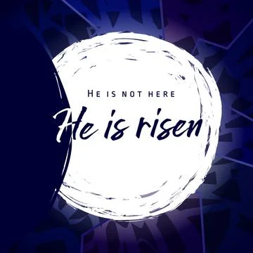 He is risen tomb Illustrazione stock