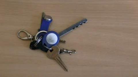 He threw the keys on the table Stock Footage 58849511