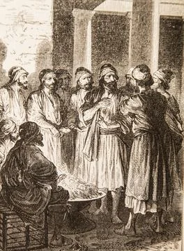 He was soon recognized for a disciple of the accuse, life of Jesus by Ernest  Stock Illustration