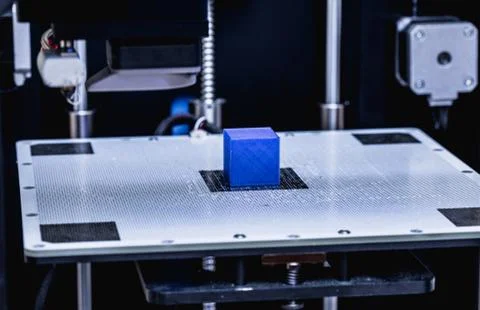 Head of 3d printer in action Stock Photos