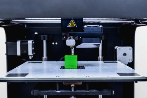 Head of 3d printer in action Stock Photos