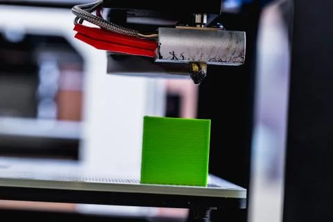 Head of 3d printer in action Stock Photos