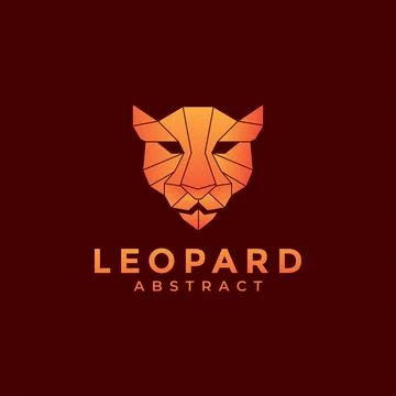 Head abstract leopard triangle polygon logo design vector graphic symbol ic.. Stock Illustration