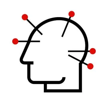 Head acupuncture Stock Illustration