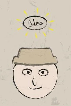 Head and idea Stock Illustration