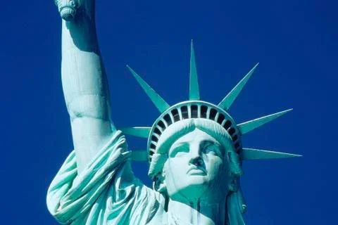 Head and partial arm of Statue of Liberty Stock-Fotos