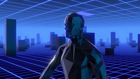 Head and Shoulders Grid Walker Stock Footage 274194176