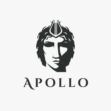 Head of Apollo God logo icon illustration vector on white background Stock Illustration