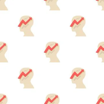 Head with arrow pattern seamless vector Stock Illustration