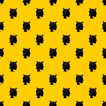 Head with arrows pattern Stock Illustration