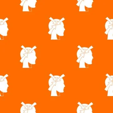 Head with arrows pattern seamless Stock Illustration