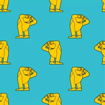 Head up ass pattern seamless. Your problem is obvious background. Guy with hi Stock Illustration