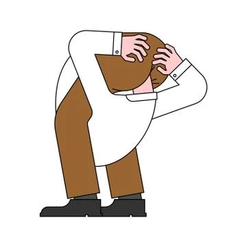 Head up ass. Your problem is obvious. Guy with his head up his own ass Illustrazione stock