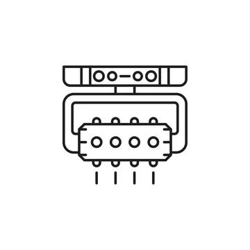 Head banger led light roller icon. Simple line, outline vector of party Ilustração Stock