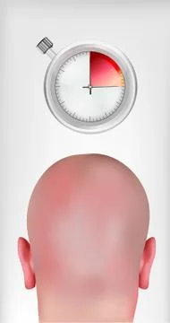 Head with bar codes Stock Illustration