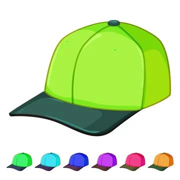 Head baseball cap cartoon vector graphic Stock Illustration