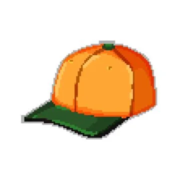 Head baseball cap pixel art vector illustration Stock Illustration