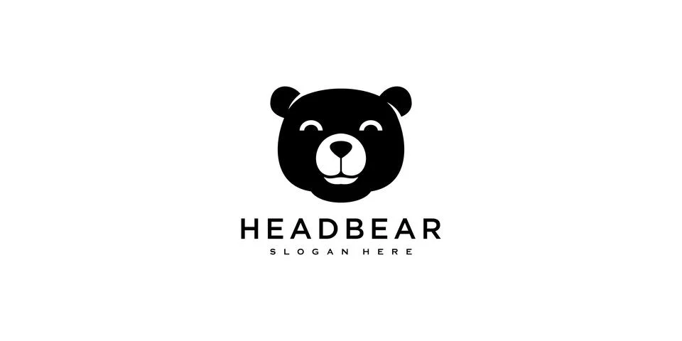 Head bear logo vector design Stock Illustration