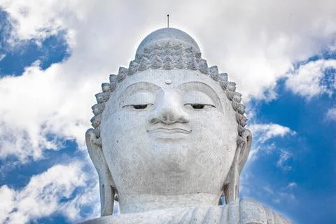 Head of big buddha statue Stock Photos