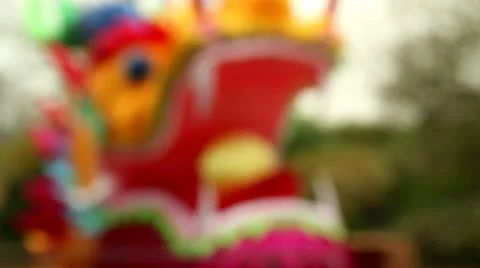 The Head Of A Big Dragon Lantern Video stock 10594402