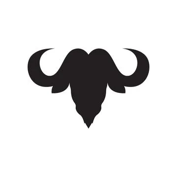 Head black isolated bison logo design, vector graphic symbol icon illustrat.. Stock Illustration