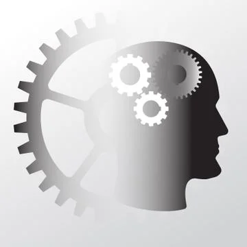 Head with brain icon Illustrazione stock