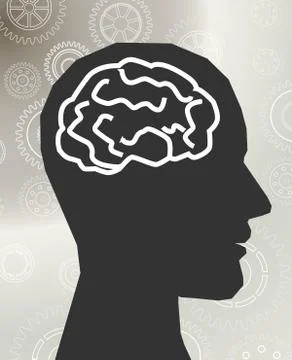 Head brain vector Stock Illustration