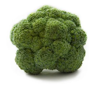 Head of broccoli cabbage on white background isolate Stock Photos