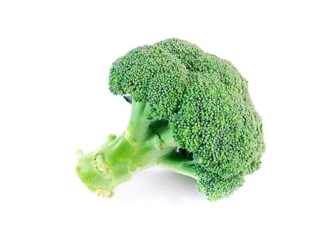 Head of broccoli isolated on white background Stock Photos
