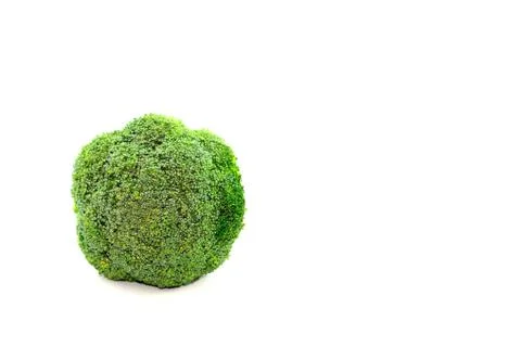 Head of broccoli isolated on white Stock Photos