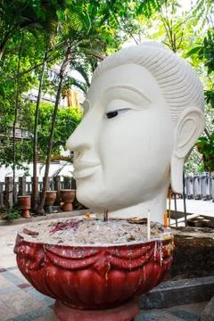 Head of buddha statue Stock Photos