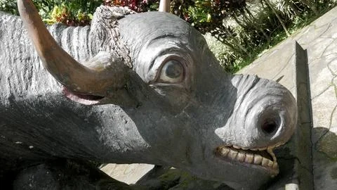 Head of Buffalo Statue Stock Photos