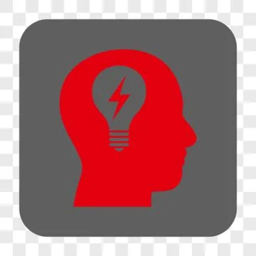 Head Bulb Interface Toolbar Button Illustrazione stock