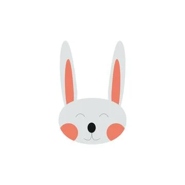 The head of the Bunny. Vector illustration for printing on children s goods, Stock Illustration