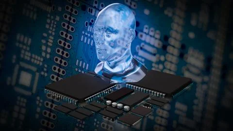 The Head Bust on pub Board background 3d rendering.. Stock Illustration