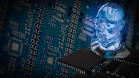 The Head Bust on pub Board background 3d rendering.. Stock Illustration