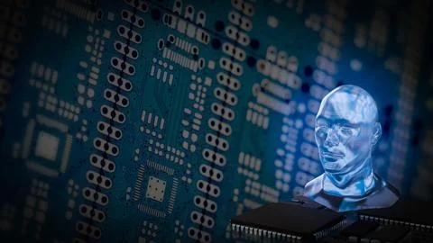 The Head Bust on pub Board background 3d rendering.. 写真素材