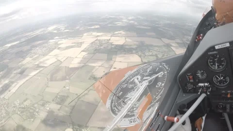 Head camera view from an acrobatic stunt plane 스톡 동영상 147515284