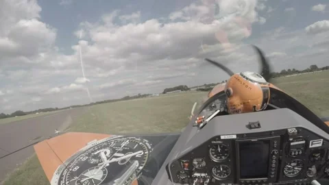 Head camera view from an acrobatic stunt plane Stock Footage 147515313