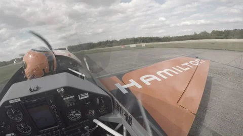 Head camera view from an acrobatic stunt plane Stock Footage 147515318