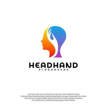 Head care logo vector, Head intelligence logo designs concept vector Stockillustratie