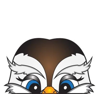 The head of a cartoon bird Stock Illustration