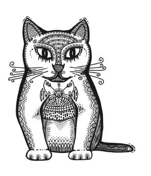 Head of cat Stock Illustration
