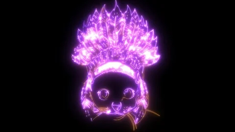 Head of Cat with indian hat 動画素材 272915079